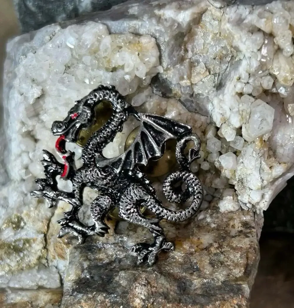Dragon Medieval Metal Fantasy Pin Brooch